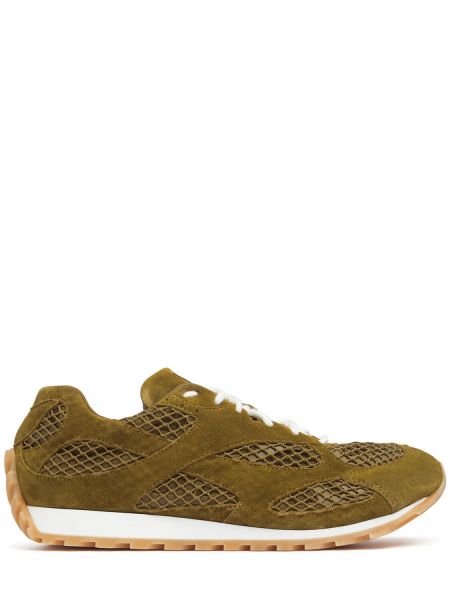 Süet sneaker Bottega Veneta haki