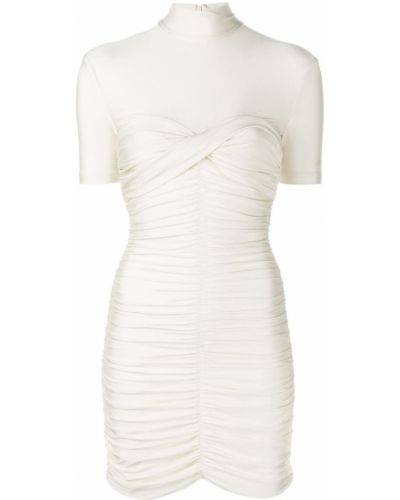 Прилепнала коктейлна рокля Alexander Wang бяло
