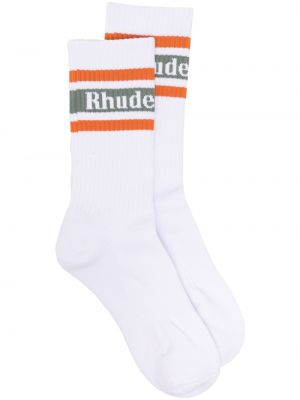 Κάλτσες με σχέδιο Rhude λευκό
