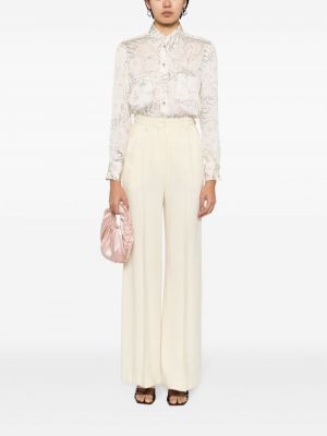 Seiden bluse mit print Chanel Pre-owned weiß