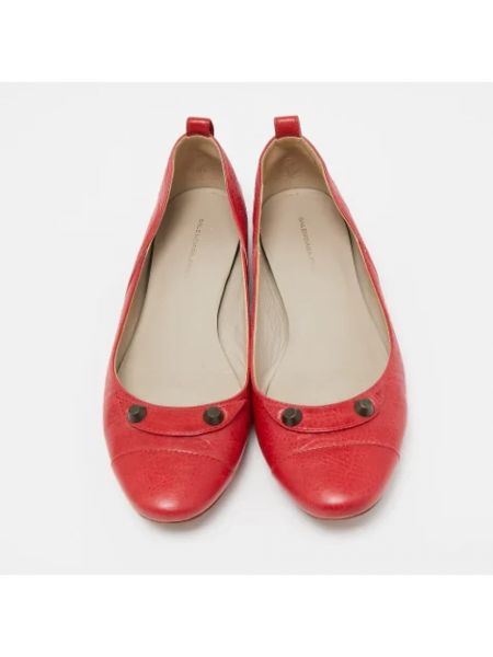 Półbuty skórzane Balenciaga Vintage czerwone