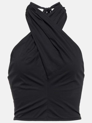 Top din bumbac Staud negru