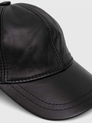 Șapcă din piele Answear Lab negru