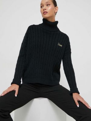 Sweter bawełniany Superdry czarny