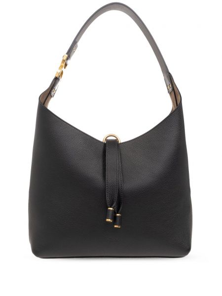 Leder shopper handtasche Chloé schwarz