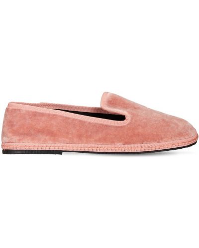 Pantofi loafer de catifea Sentier roz