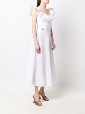 Sukienka midi koronkowa Philipp Plein biała