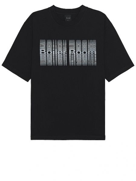 Camiseta de algodón de tela jersey con estampado Boiler Room negro