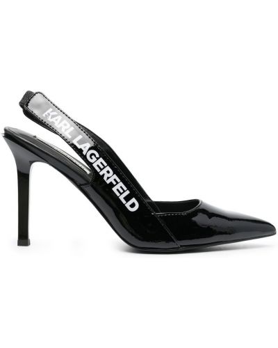 Slingback stropper pumper Karl Lagerfeld svart