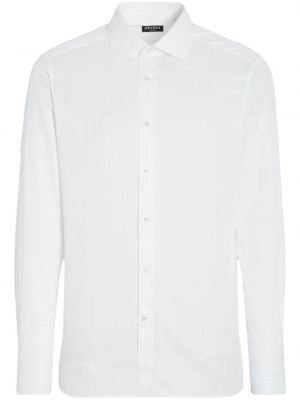 Памучна риза Zegna бяло