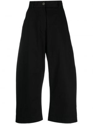 Relaxed памучни панталон Studio Nicholson черно