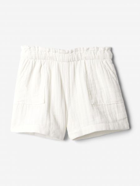 Mušelínové šortky Gap biela