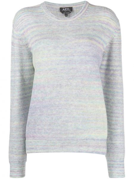 Пуловер с кръгло деколте A.p.c. виолетово