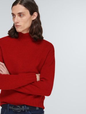 Кашмирен пуловер Loro Piana червено