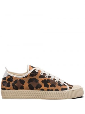 Leopard trykt sneakers Car Shoe brun