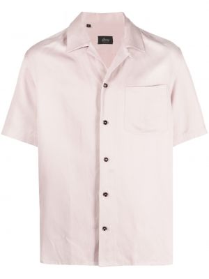 Marškiniai su sagomis Brioni rožinė