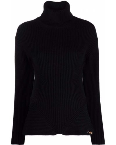 Jersey de cuello vuelto de tela jersey Elisabetta Franchi negro