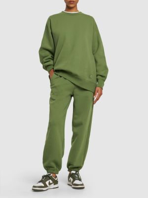 Bavlněná mikina bez kapuce Nike zelená