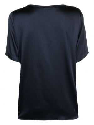 Satin t-shirt mit rundem ausschnitt Antonelli blau