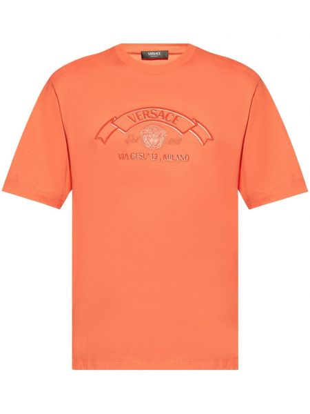 Broderet t-shirt Versace orange