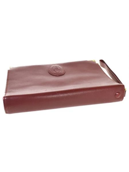 Bolso clutch de cuero retro Cartier Vintage rojo