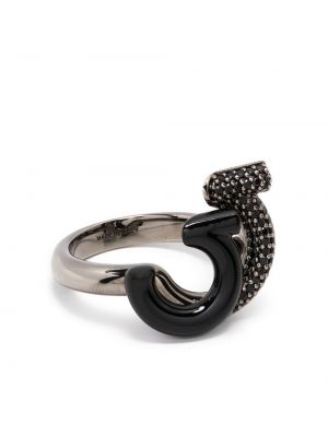 Ring Salvatore Ferragamo svart