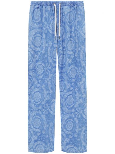 Nohavice s potlačou Versace modrá