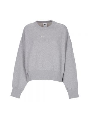 Oversize sweatshirt mit rundhalsausschnitt Nike grau