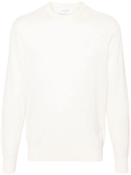 Дълъг пуловер с кръгло деколте Ballantyne бяло