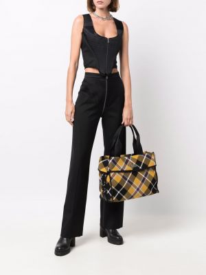 Pantalones rectos de cintura alta Vivienne Westwood negro