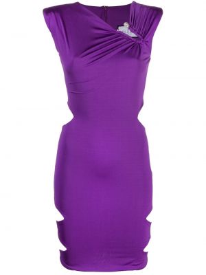 Коктейлна рокля Philipp Plein виолетово