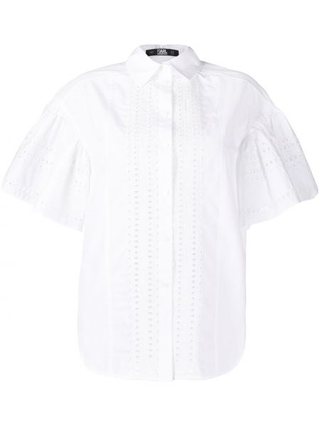 Camisa con bordado Karl Lagerfeld blanco