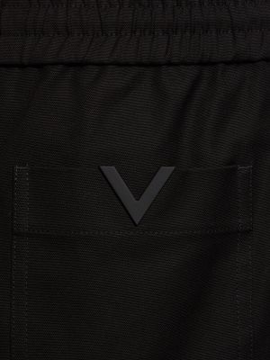 Bavlněné kalhoty Valentino černé