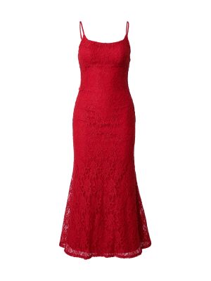 Dlouhé šaty Bardot červená