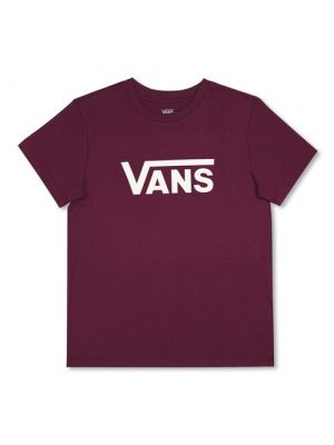 Бордовая футболка Vans