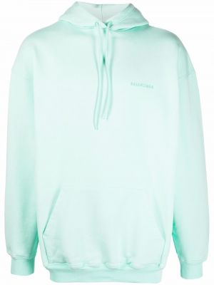 Oversize hoodie mit stickerei Balenciaga grün