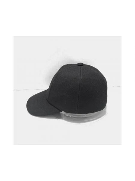 Sombrero de cachemir con estampado de cachemira Hermès Vintage negro