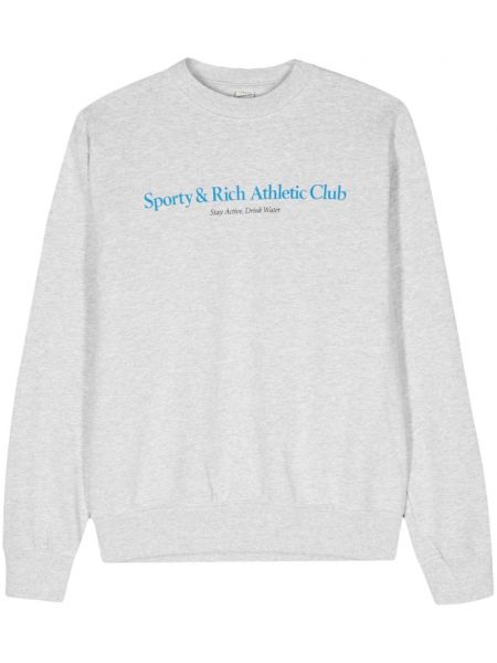 Sweatshirt mit rundhalsausschnitt Sporty & Rich grau