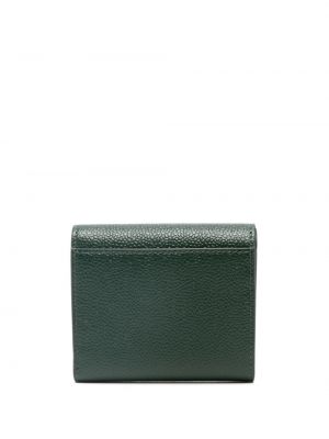 Pruhovaná kožená peněženka Thom Browne zelená