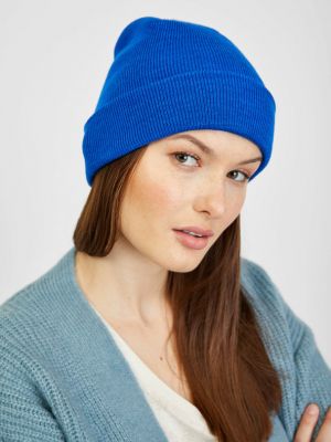 Dzianinowa czapka z daszkiem Gap niebieska