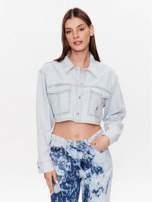 Denim srajca Calvin Klein Jeans modra