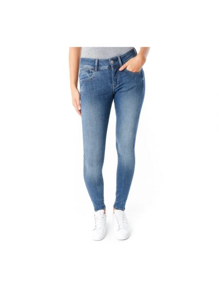 Stern skinny jeans mit geknöpfter G-star blau