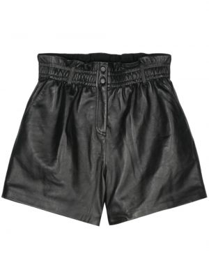 Shorts en cuir Ba&sh noir