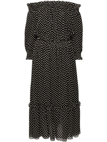 Jedwabna sukienka długa w grochy Céline Pre-owned