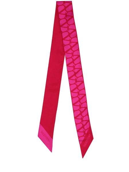 Sciarpa di seta Valentino Garavani rosa