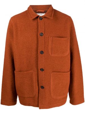 Camicia di lana felpato Universal Works arancione