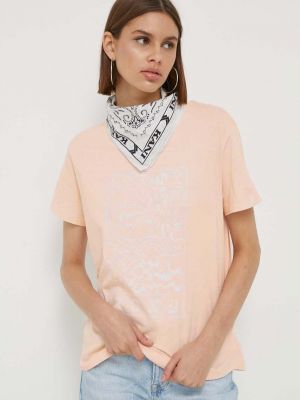 Bavlněné tričko Roxy růžové