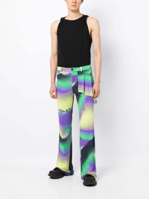 Rovné kalhoty s potiskem s přechodem barev Natasha Zinko
