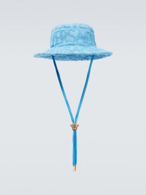 Bavlnená čiapka Versace modrá