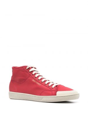 Sneakersy z nadrukiem Saint Laurent czerwone